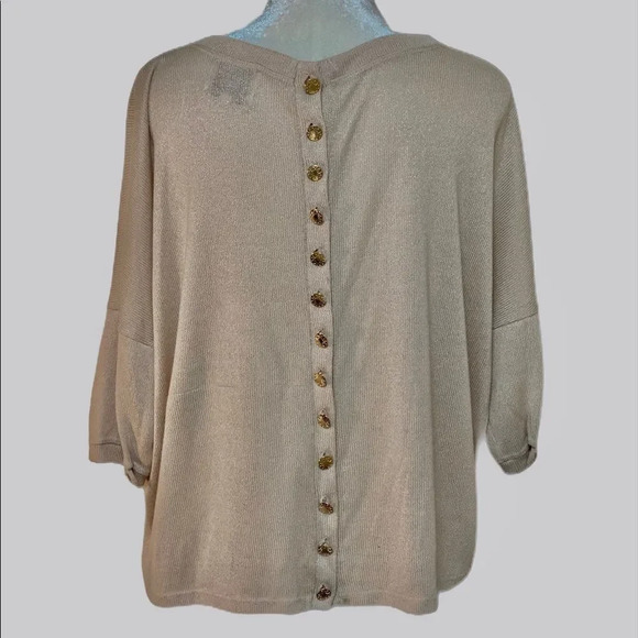 Odylyne Vintage Style Gold Lame Knit Sweater - Picture 6 of 12